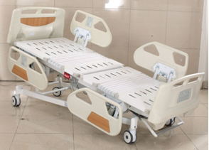 Hi Low Tilting Intensive Care Unit Bed Heavy Duty Hospital Bed Coated Steel