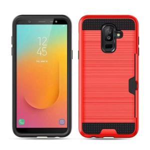 Colorful Metal Brushed with Side Card Pocket Function Protective Shell For