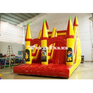 Kids Inflatable Volcano Dry Slide Double Line Jumping Castle Playground