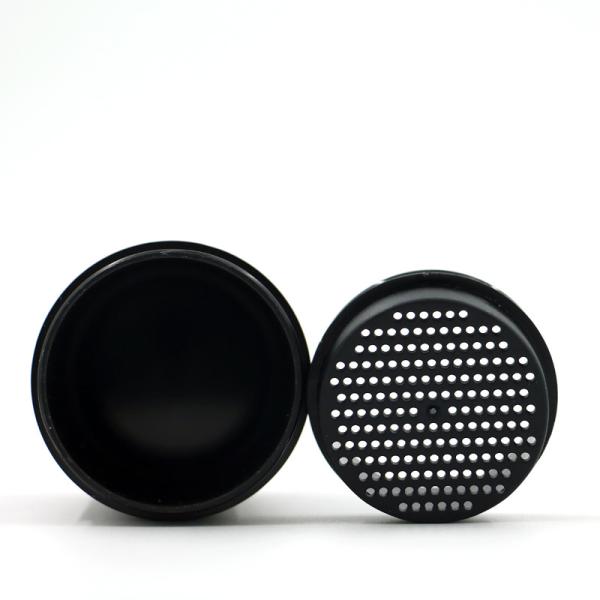 15g Fiber Plastic Cosmetic Containers Makeup Powder Sifter Black High Toughness