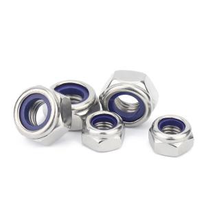 Quality Grade 8.8 Self Lock Nuts M8 / M10 Galvanized Hex Nuts Coarse Thread for sale