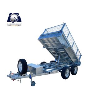 Quality 10x6 Hydraulic Tipper Trailers Durable Galvanized Cage Trailer Compact for sale