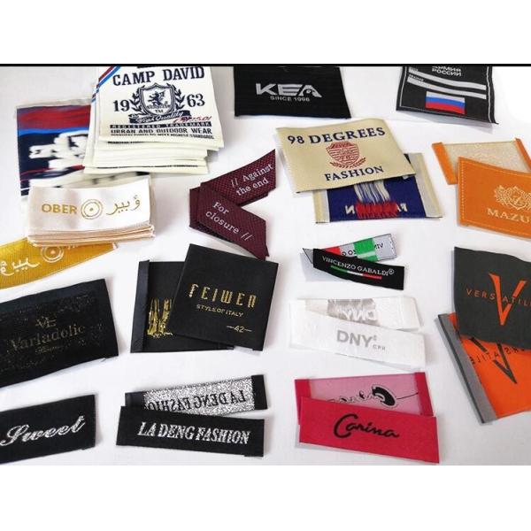 100% Polyester Fabric Woven Clothing Labels garment tags and labels