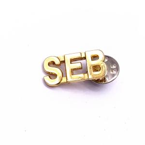 Letters Die Struck Lapel Pins , Brass Material Custom Enamel Badges