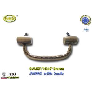 China 18.7*7.6 cm size metal coffin handle H012 zinc alloy funeral hardware zamak screw rod bronze color on sale