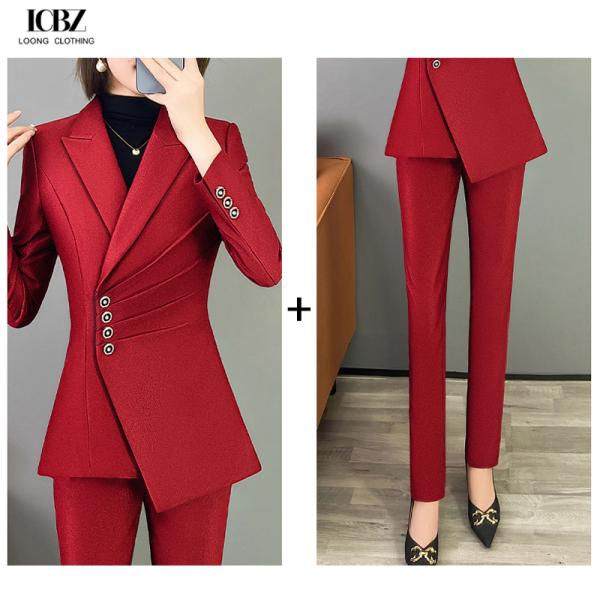 Skirts Suits Closure Type Single Button Two Pieces Formal Ladies Business Woman Suit
