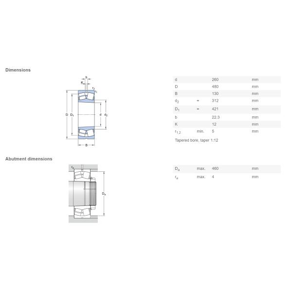 22252 CCK/W33 SKF Spherical Roller Bearing 170 x 260 x 90 MM Large Size For Wood Machinery