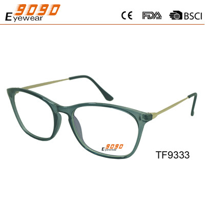Buy 2018 hot sale style TR90 Optical frames, stainless steel temple ,suitable for men and women at wholesale prices