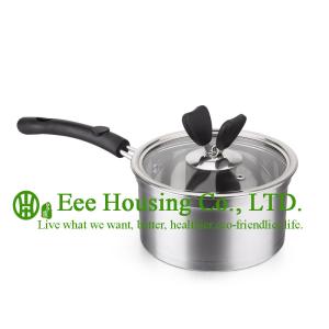 3 pieces stainless steel cooking cookware including fry pan and soup pot and