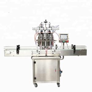 Automatic Straight Line 4 Heads Automatic Servo Liquid Filling Machine 100