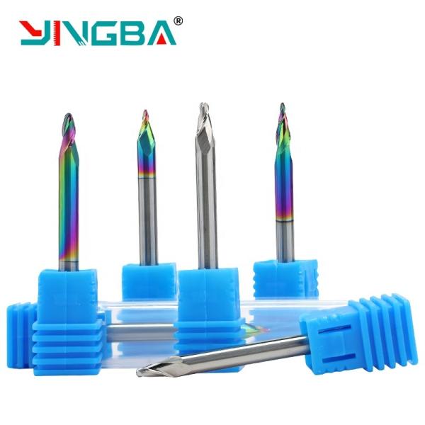 Buy 2F Alumminum Engraving Cutter Ball Nose AlTiN Router End Mill Bits For Aluminum at wholesale prices