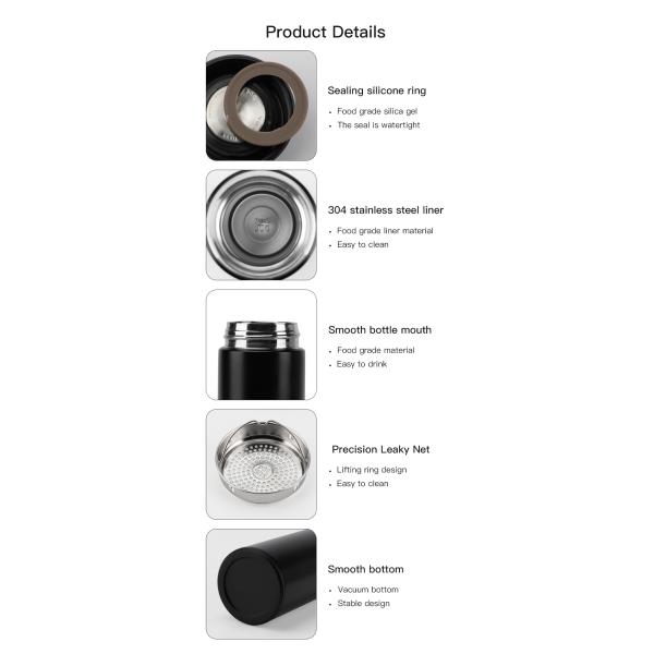 2022 Custom Color Stainless Steel Vacuum Insulated Smart Water Bottle LED Temperature Display Water Flasks