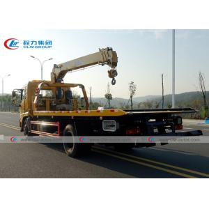 Dongfeng Tianjin 4x2 8T Flatbed Tow Truck With XCMG Crane