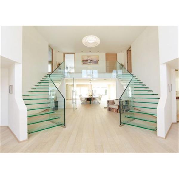 Prima Building Floating Steps Staircase Laminated Glass Steps Floating Straight