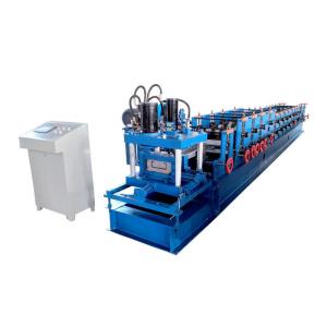 Metal C U Purlin Roll Forming Machine Drive Mode Chain And Sprocket Sidewall