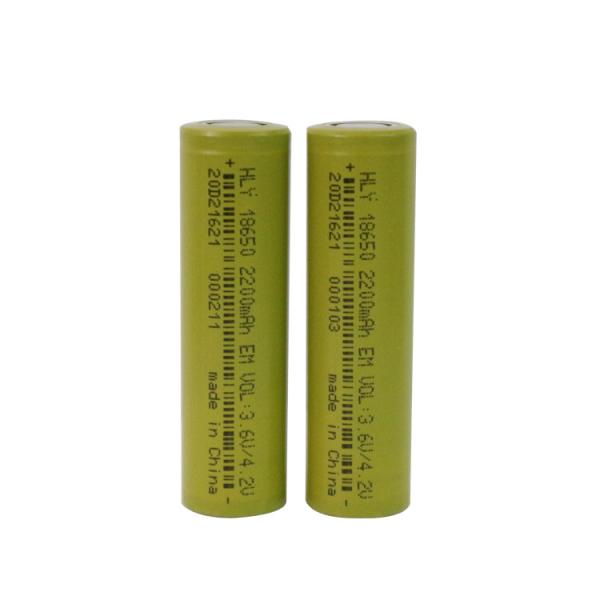 Buy EN62133 18650 3.6V 2200mAh Rechargeable Solar Battery For Led Flashlight at wholesale prices
