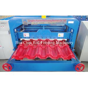 Custom Roof Panel Glazed Tile Roll Forming Machine / Metal Sheet Making Machine