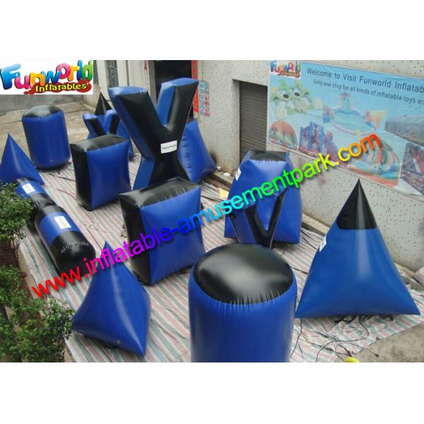 Customized Blue Inflatable Paintball Arena Obstacle Game For Shooting Sport
