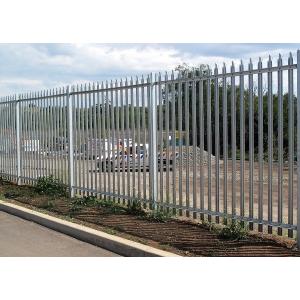 D Section Palisade Fence Panels , 9ft Length Backyard Metal Fencing