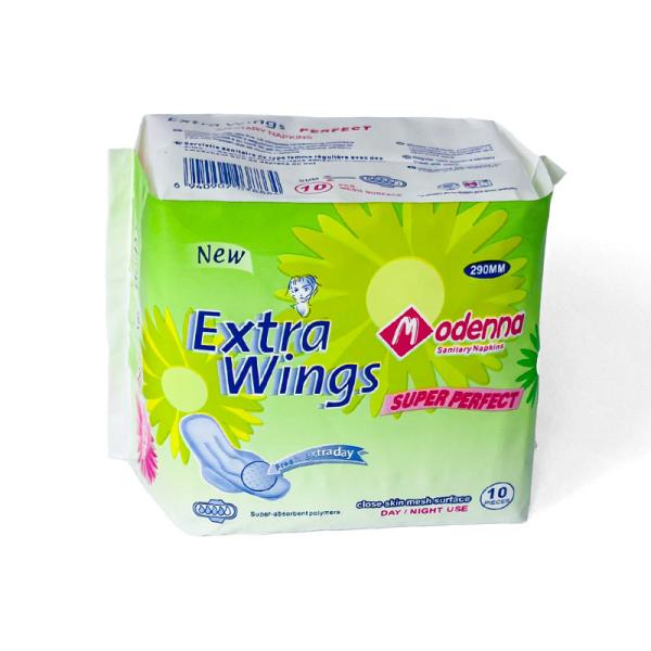 Buy Manufacture In Factory Super Thin Disposable Non Woven Sanitary Napkins Pad With Blue Printing For Day And Night Use at wholesale prices