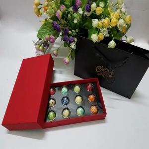 Bonbon Paperboard Truffle Chocolate Box Packaging With Plastic Insert ODM