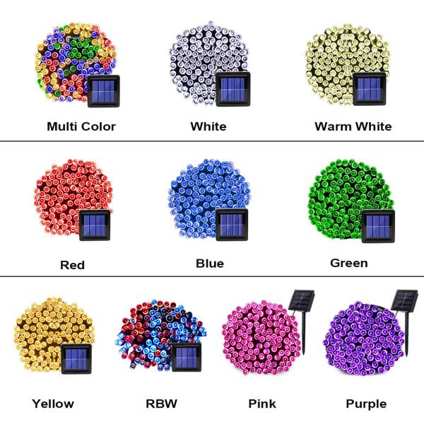 50/100/200 Led Solar Fairy Lights Outdoor Waterproof Street Garland Houses Christmas Garden Decorations String Light Strip Chain