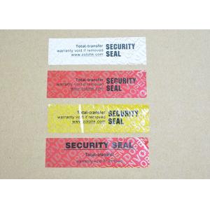 Paritial Transfer Custom Tamper Evident Labels / 80gsm Security Seal Labels