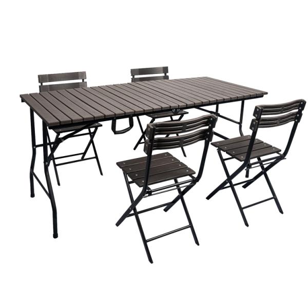 None Logo Outdoor Garden Patio Party Banquet Events Folding Portable Wood Grain Plastic Dining Chair