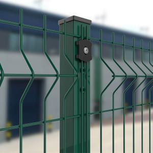 Anti Climb Curved 3d Wire Mesh Fence Green Pvc Coated