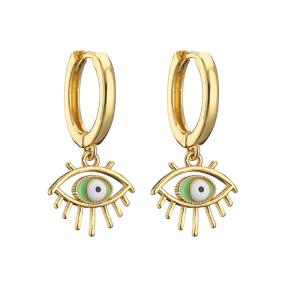 Brass Enamel Evil Eye Pendant