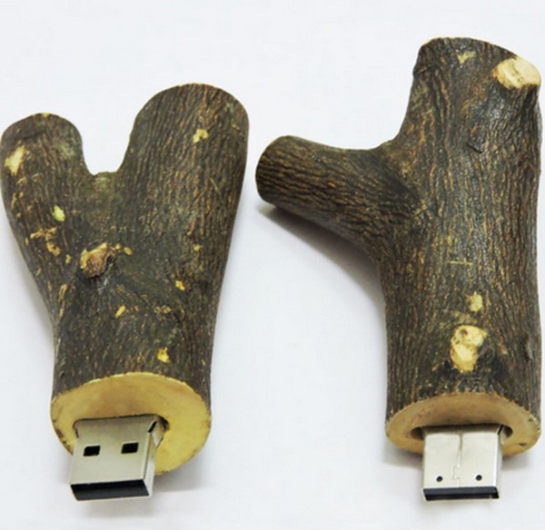 Novetly 2.0 tree branch Wooden USB Flash Drive promotional 4GB 8GB 16GB 32GB