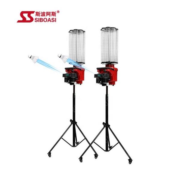 Buy Red Badminton Shuttlecock Feeder Machine Training Lifting System 0-70CM at wholesale prices