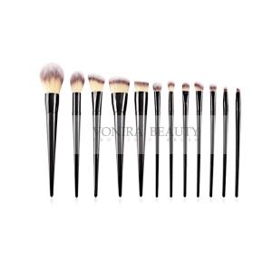 Tarpered Handle Mass Level Makeup Brushes Kit Soft Cruelty-free Hair