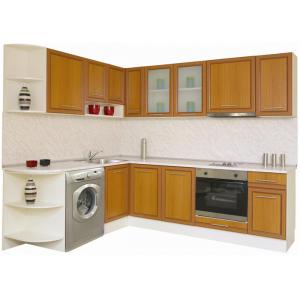 Matt Lacquer MDF Kitchen Cabinets White Color Custom Quartz / Granite Countertop