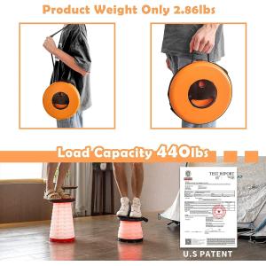 Portable Collapsible Folding Stool Lightweight Retractable Telescopic