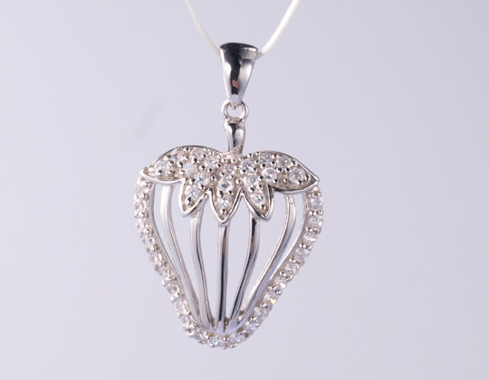 Pear Hollow Geometric 925 Sterling Silver Pendant For Women 925 Silver CZ Pendant Add A Touch Of Luxury To Your Jewelry Collection 925 Silver CZ