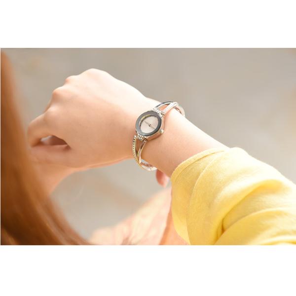 Japan Movt Alloy Quartz Lady Wrist Watch Stainless Steel Back Water Resistant
