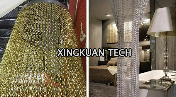 90×210cm Decorative Mesh Curtain , Aluminium Chain Door Curtain For Decorations