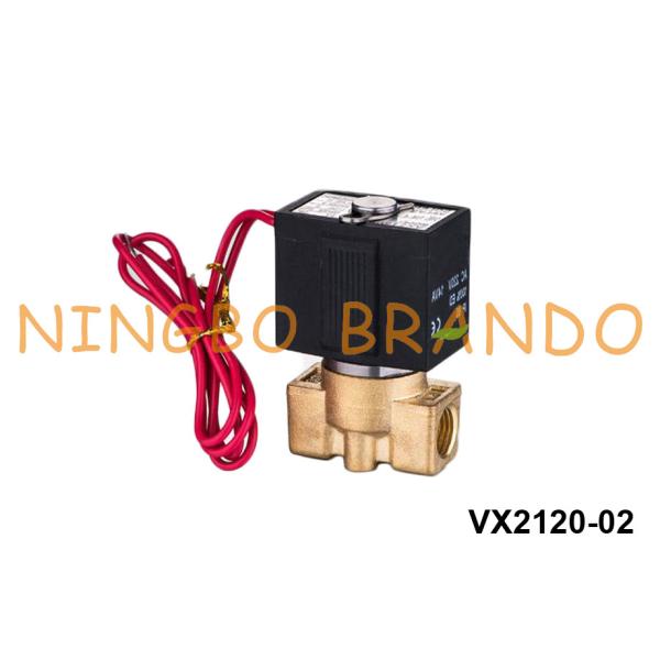 Buy VX2120-02 SMC Type Brass Solenoid Valve 2/2 Way NC 1/4'' 24V 220V at wholesale prices