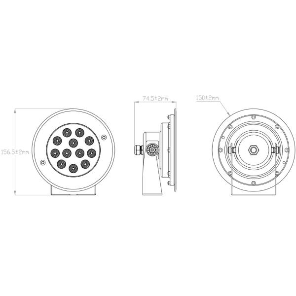 9W White Color Underwater Led Lights 6500K CREE / EDISON Source For Concrete Pool