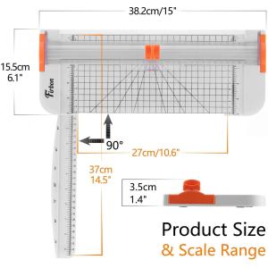 Convenient A4 Mini Paper Trimmer for School Office in Black White Red Pink