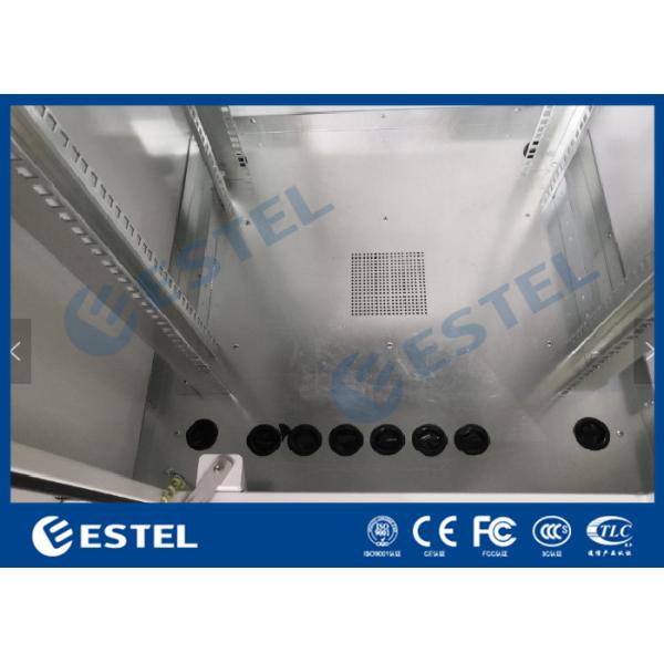 IP55 Outdoor Triple Bay Racking Cabinet Base Station Three Doors Gray Color