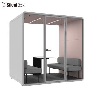 Modern Soundproof Booth with STC30dB Soundproofing and 4000K Natural LED