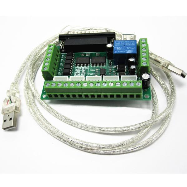 5 Axis Mach3 CNC Stepper Motor Driver Adapter Interface Breakout Board with USB