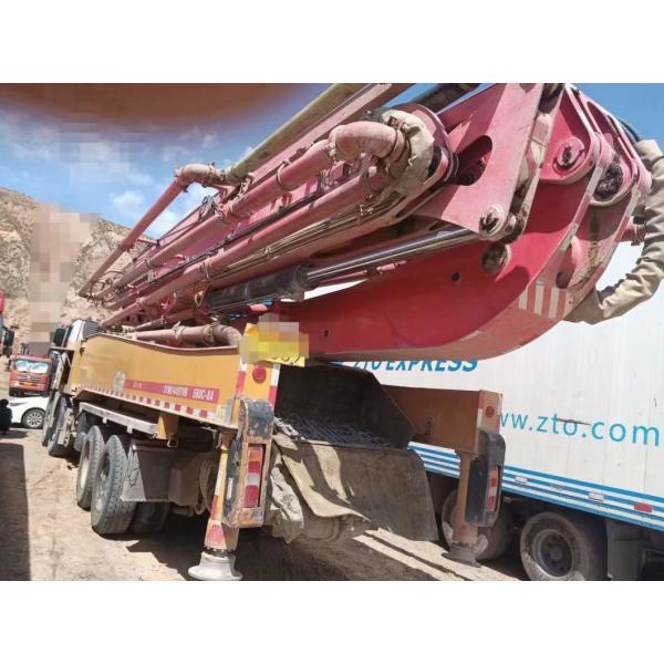52m Concrete Pump Truck Mercedes Benz Truck Mounted Pump with Semi-Dry Shotcrete Type
