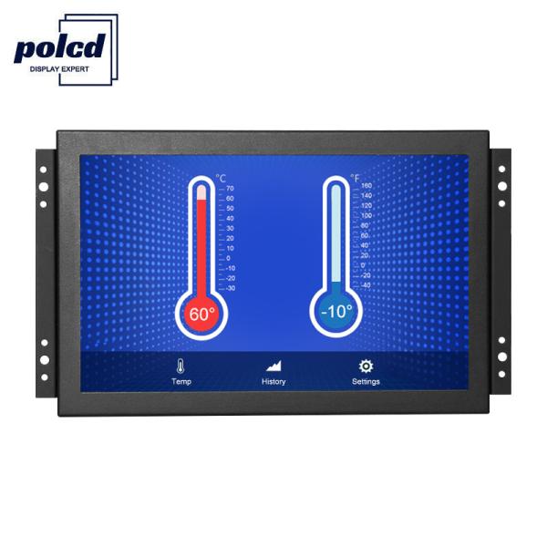 Polcd 10 Inch Touch Screen TFT Monitor , HDMI VGA LED Industrial LCD Monitor