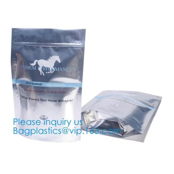 5 kg dog food handle bag Aluminum Foil Side Gusset Quad Sealed Dog Food Bag Stand Up Pet Feed Pouches Large PET FOOD PAC