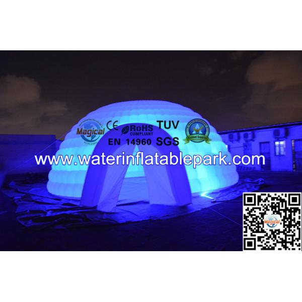 Buy Waterproof LED Inflatable Igloo Tent  , Lighting Inflatable Bar Tent at wholesale prices