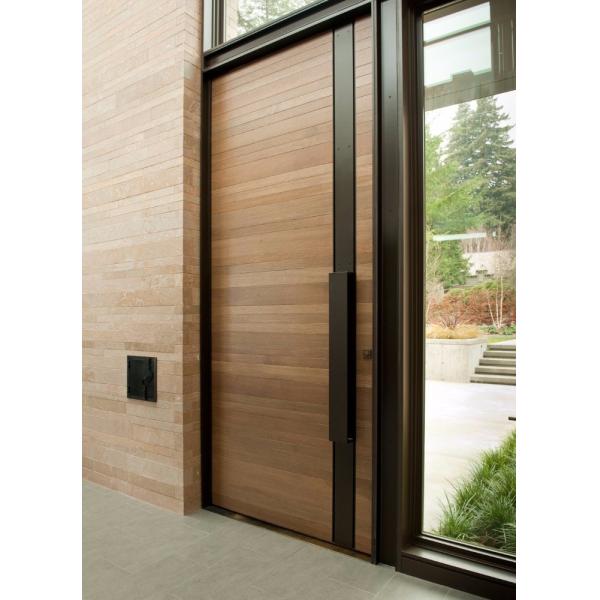 Buy Natural Veneer Interior Wooden Sliding Doors 210cm Sliding Wood Door For Bedroom at wholesale prices