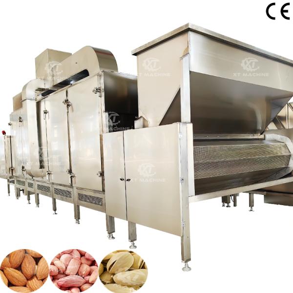 300kg/h-500kg/h Continuous Nuts Roasting Machine with Hot Air Circulation for